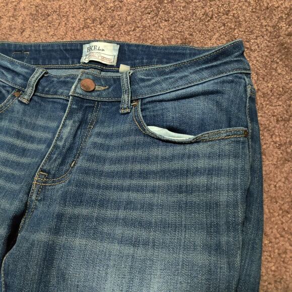 BKE Jeans Womens 28 ( 29 x 30 ) Denim Stella Low Rise Ankle Skinny Distressed - Picture 2 of 10